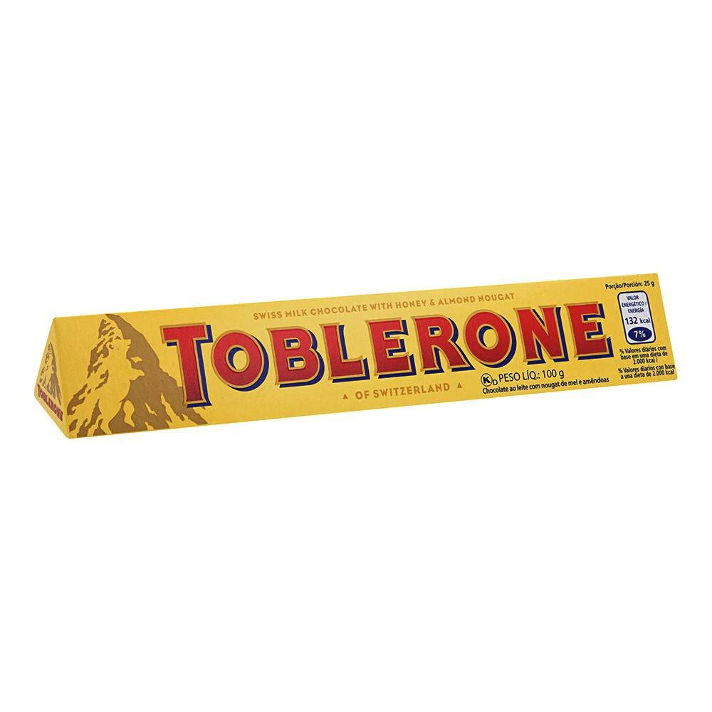 Toblerone Of Switzerland Milk Chocolate With Honey And Almond Nougat - 2 Pack Pouch, 2 X 100 Gram