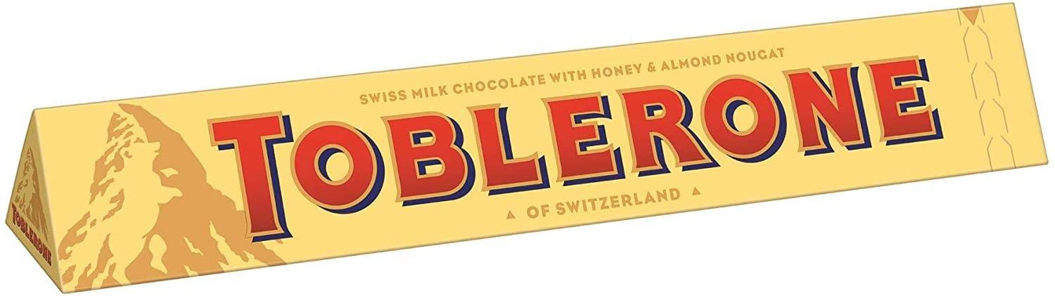 Toblerone Of Switzerland Milk Chocolate With Honey And Almond Nougat - 2 Pack Pouch, 2 X 100 Gram