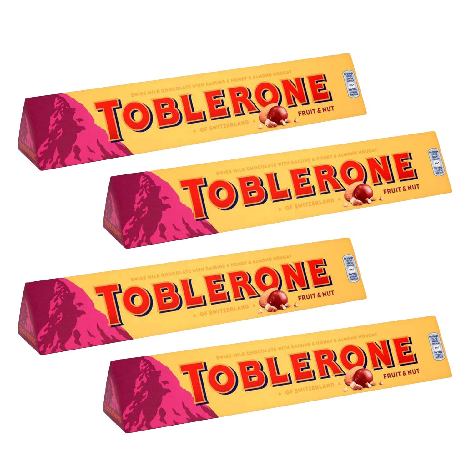 Toblerone Of Switzerland Milk Chocolate With Honey And Almond Nougat - 2 Pack Pouch, 2 X 100 Gram