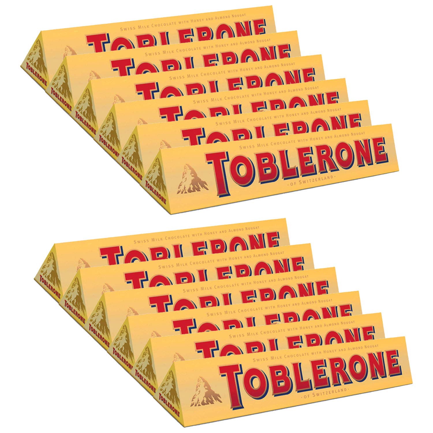 Toblerone Of Switzerland Milk Chocolate With Honey And Almond Nougat - 2 Pack Pouch, 2 X 100 Gram