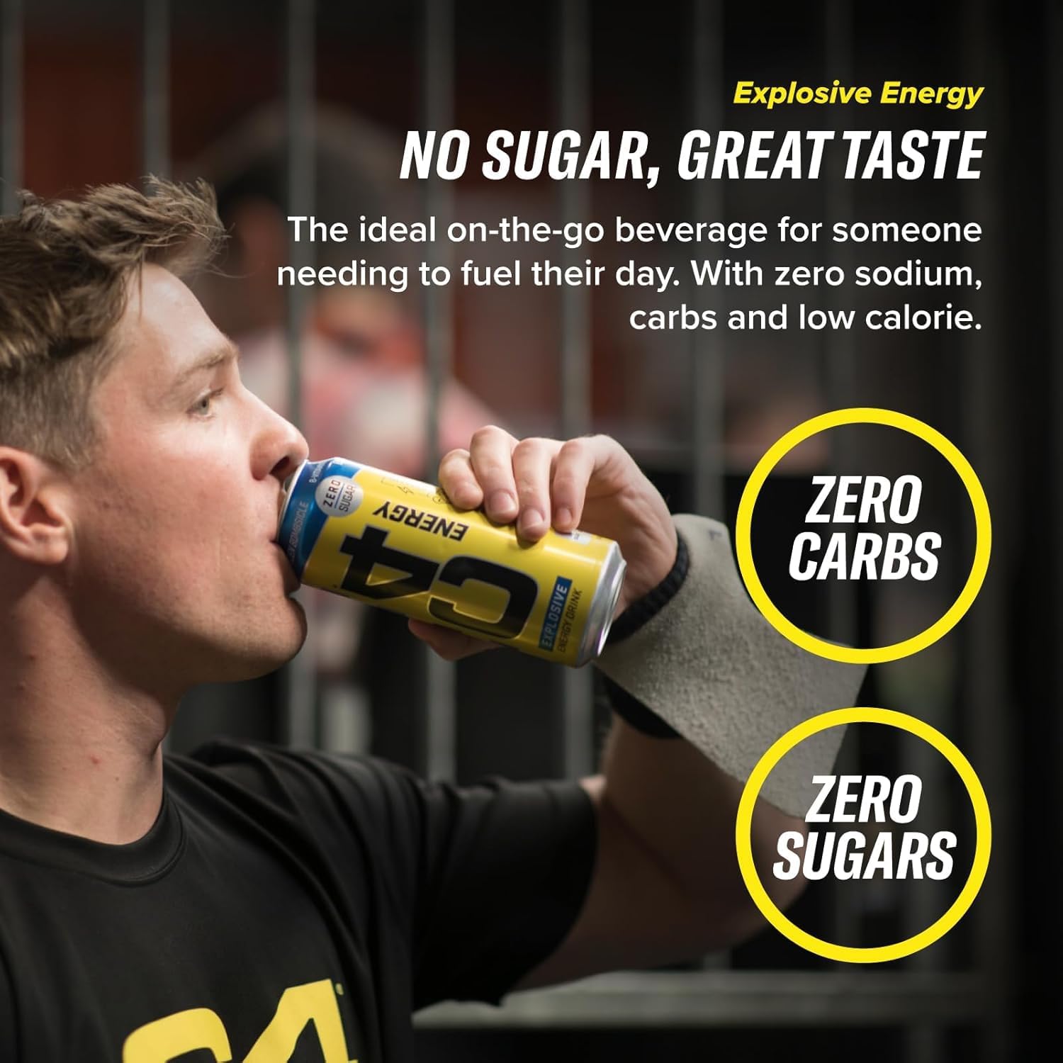 C4 Performance Energy Drink Millions Bubblegum Flavor Zero Sugar Powerful Energy Boost,500 ml Can (From UK)