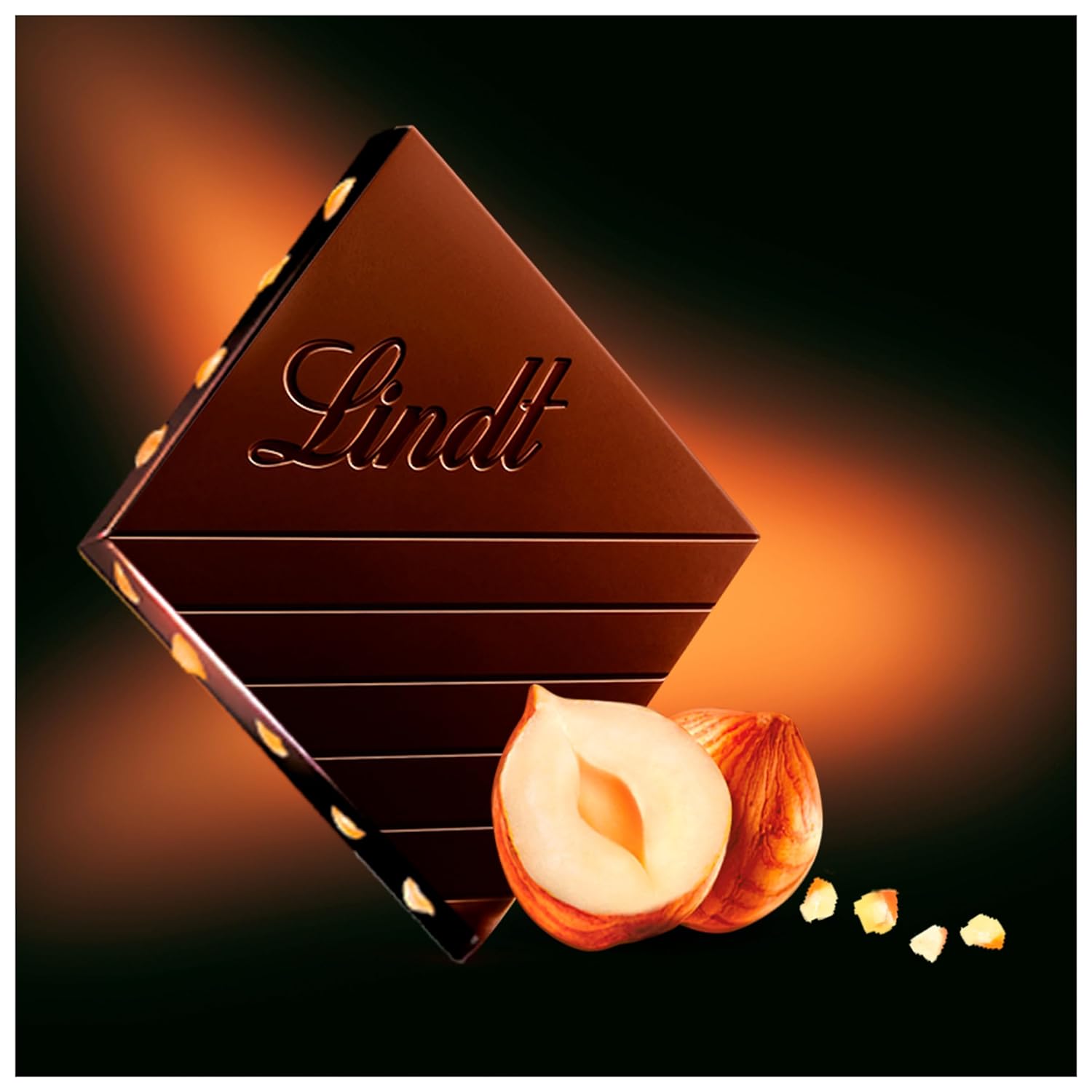 Lindt Excellence Caramelised Hazelnut Dark Chocolate Bar, 3.53 oz ℮ 100 g