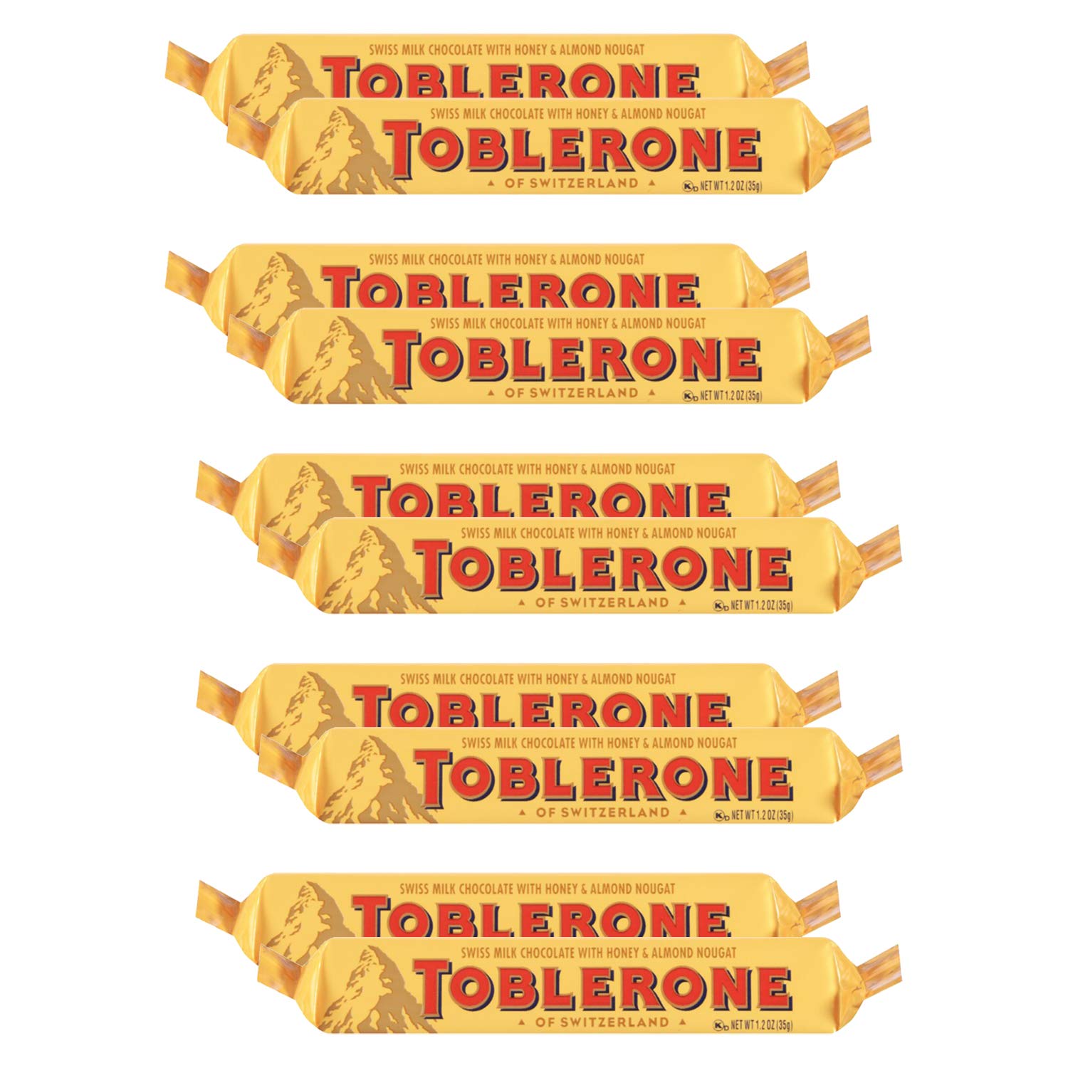 Toblerone Of Switzerland Milk Chocolate With Honey And Almond Nougat - 2 Pack Pouch, 2 X 100 Gram