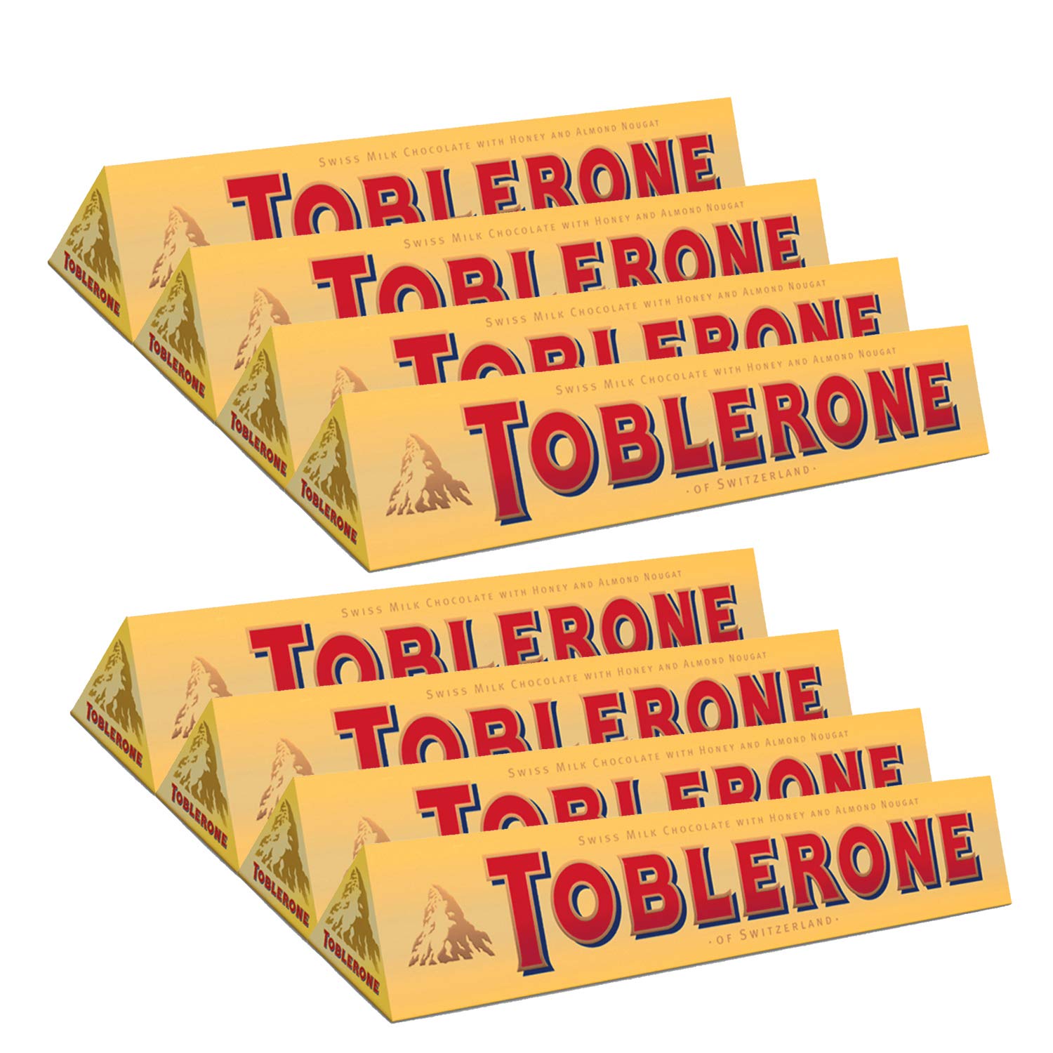 Toblerone Of Switzerland Milk Chocolate With Honey And Almond Nougat - 2 Pack Pouch, 2 X 100 Gram