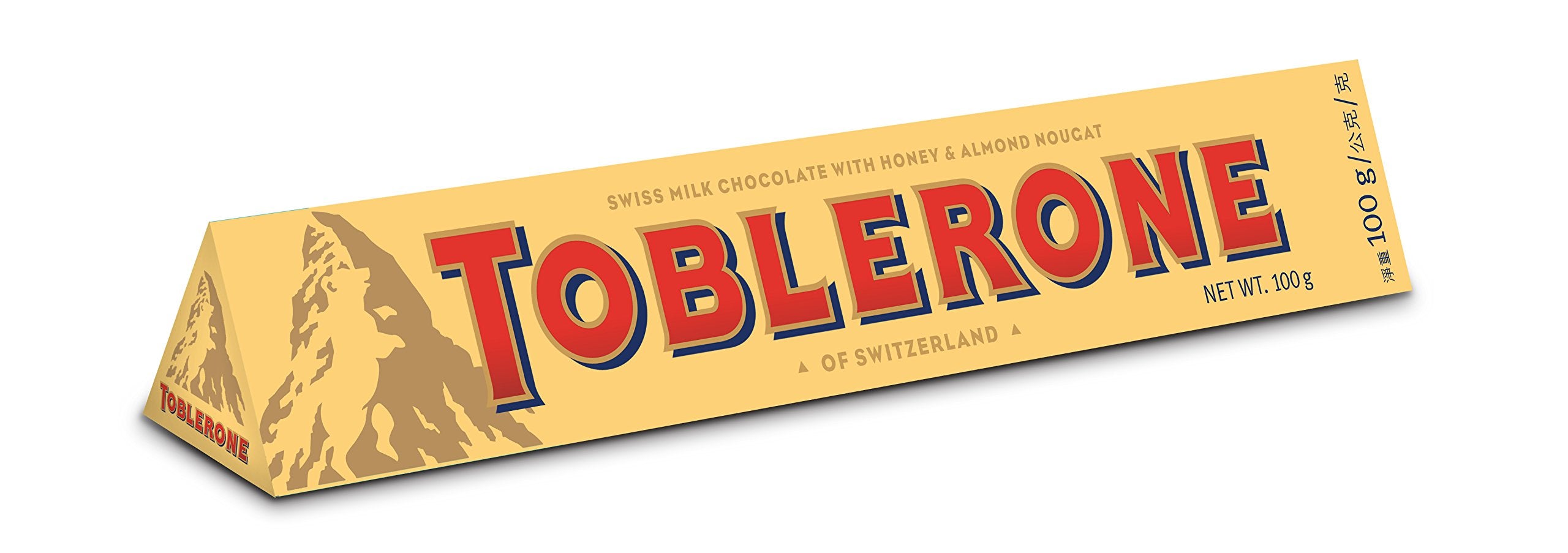 Toblerone Of Switzerland Milk Chocolate With Honey And Almond Nougat - 2 Pack Pouch, 2 X 100 Gram