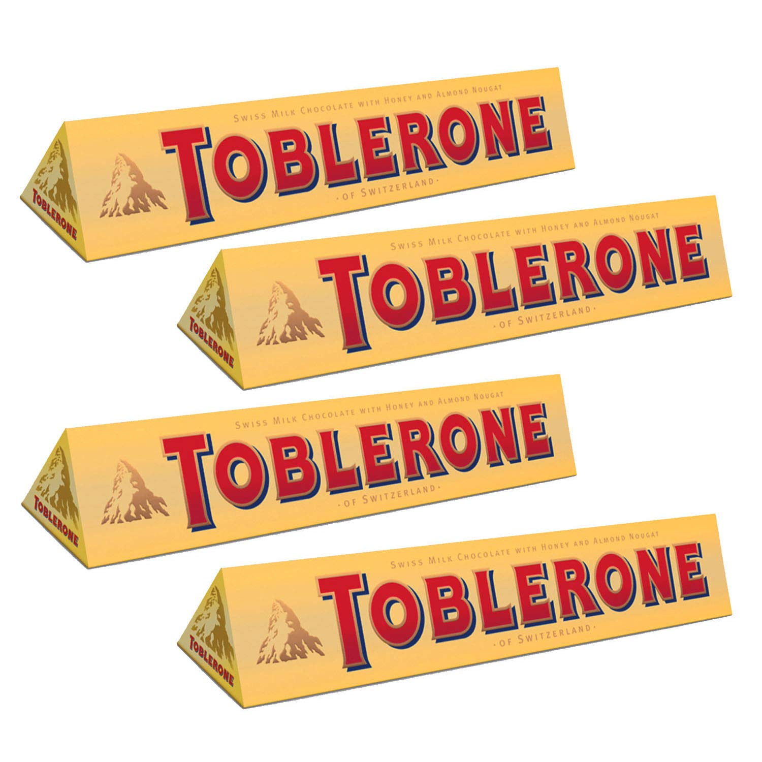 Toblerone Of Switzerland Milk Chocolate With Honey And Almond Nougat - 2 Pack Pouch, 2 X 100 Gram