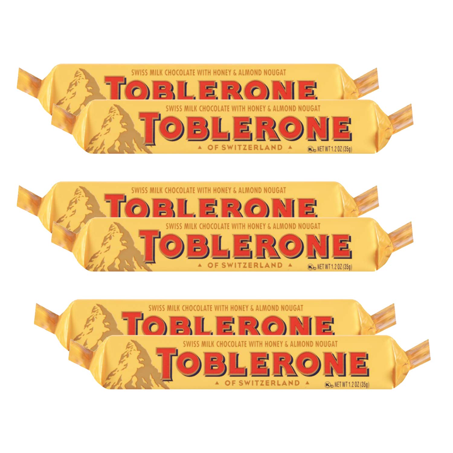 Toblerone Of Switzerland Milk Chocolate With Honey And Almond Nougat - 2 Pack Pouch, 2 X 100 Gram