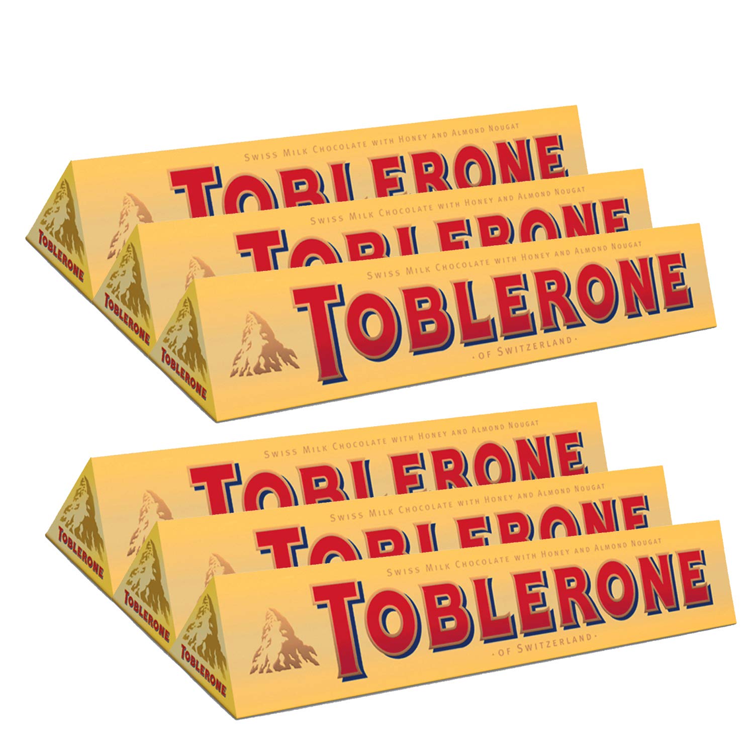 Toblerone Of Switzerland Milk Chocolate With Honey And Almond Nougat - 2 Pack Pouch, 2 X 100 Gram