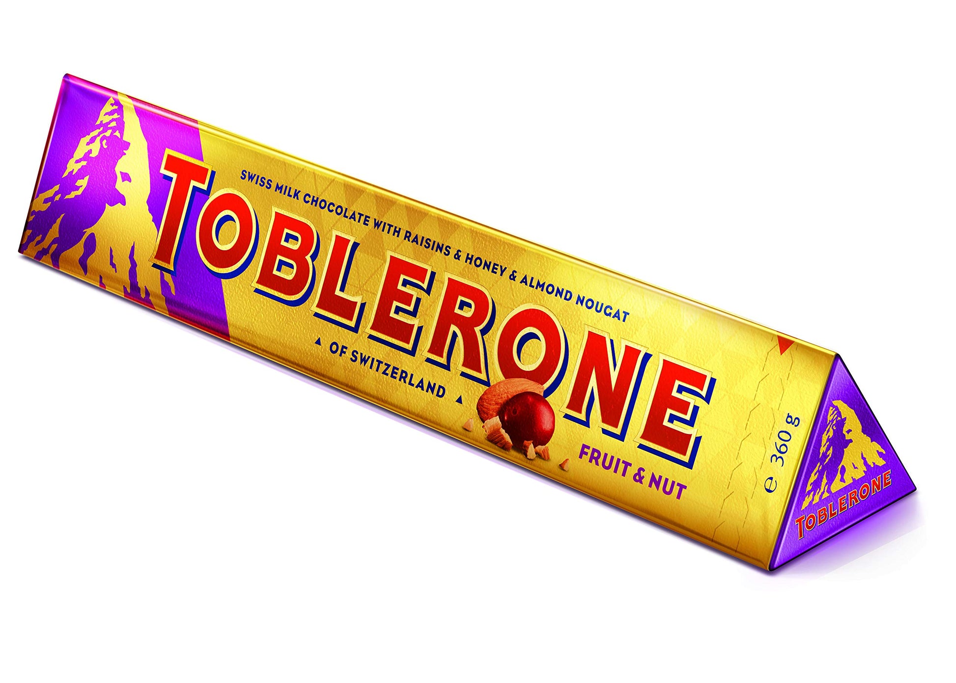 Toblerone Of Switzerland Milk Chocolate With Honey And Almond Nougat - 2 Pack Pouch, 2 X 100 Gram