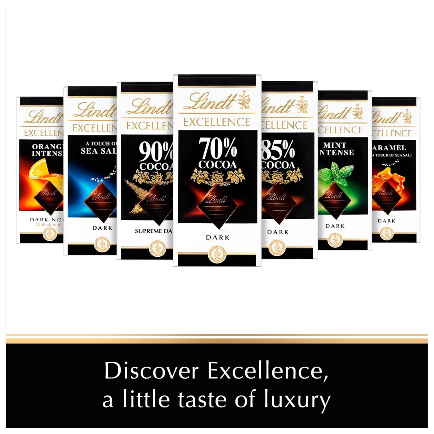 Lindt Excellence Caramelised Hazelnut Dark Chocolate Bar, 3.53 oz ℮ 100 g